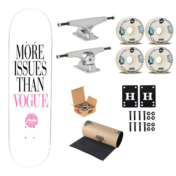 More Issues Than Vogue Lip Skateboard Complete Board 8.0" X 31.75"