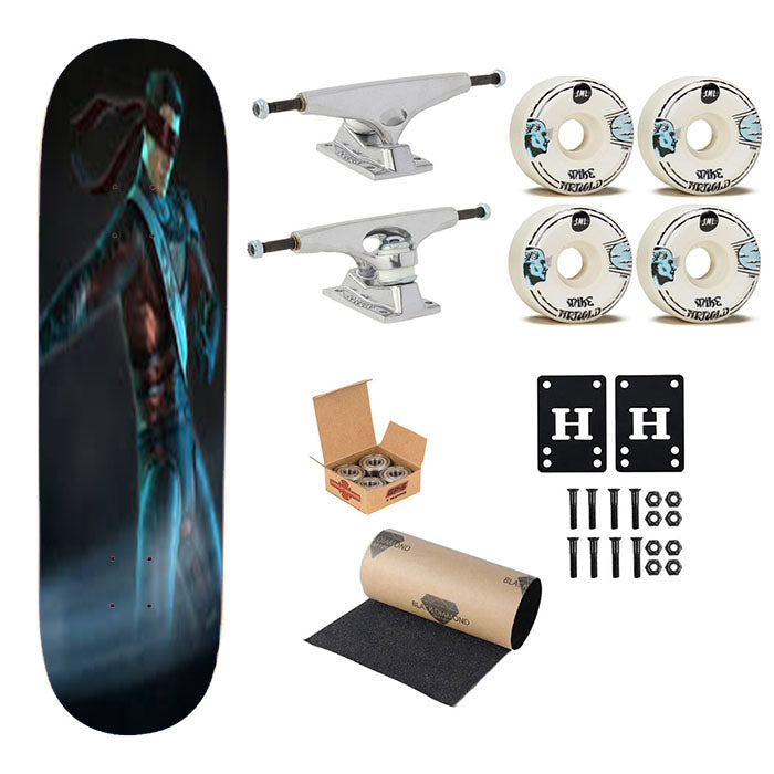 Mortal Kombat Kenshi Skateboard Complete Board 8.0" X 31.75"