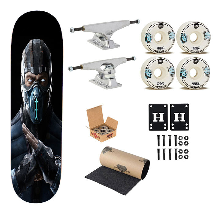 Mortal Kombat Ready To Battle Skateboard Complete Board 8.0" X 31.75"