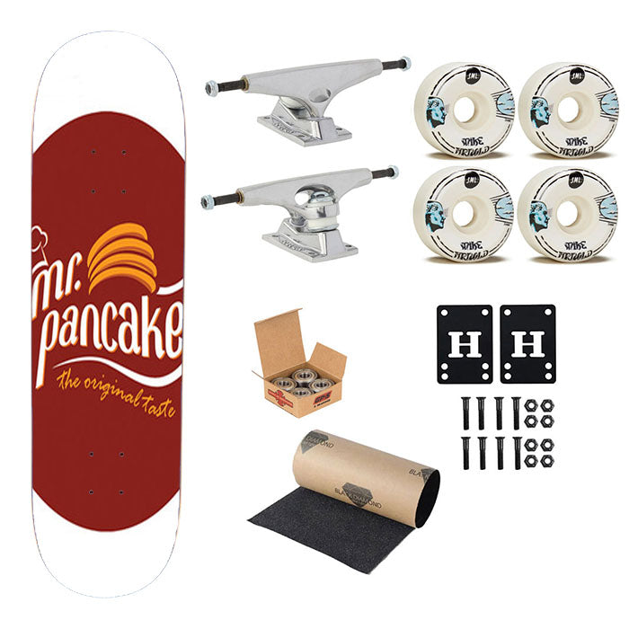 Mr Pancake Logo Skateboard Complete Board 8.0" X 31.75"