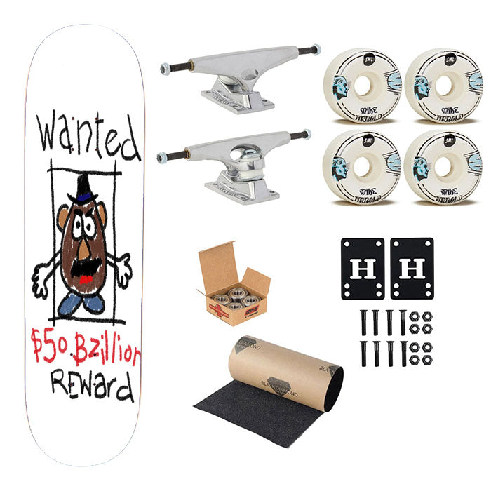Mr Potato Head Wanted Skateboard Complete Board 8.0" X 31.75"