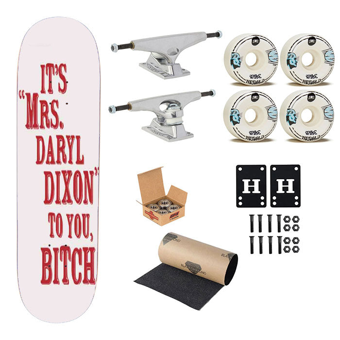 Mrs Daryl Dixon Master Skateboard Complete Board 8.0" X 31.75"