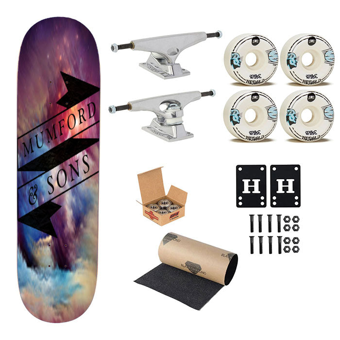 Mumford And Sons Music Logo Skateboard Complete Board 8.0" X 31.75"