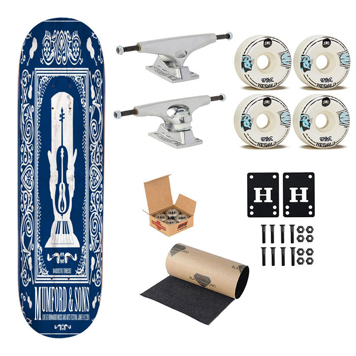 Mumford And Sons Music Poster Skateboard Complete Board 8.0" X 31.75"