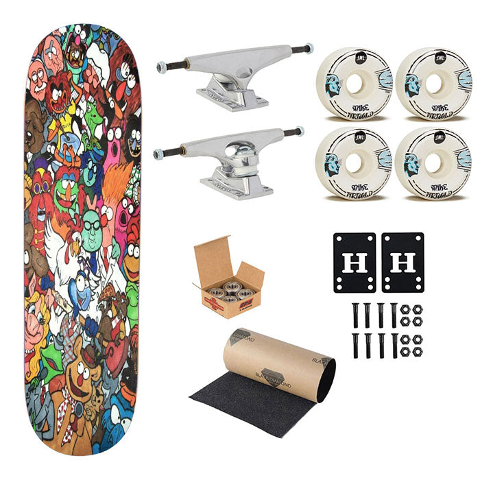 Muppet Fan Art Collages Skateboard Complete Board 8.0" X 31.75"