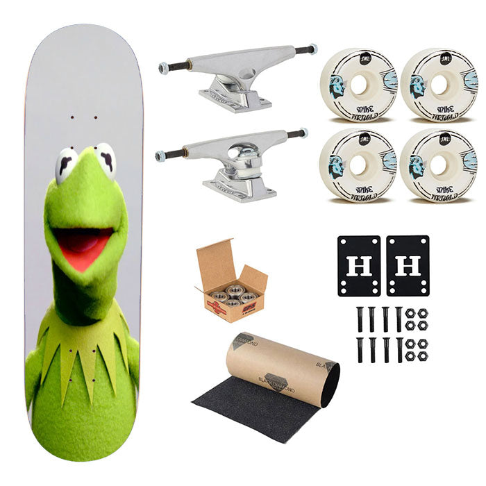 Muppet Kermit Frog Sesame Street Skateboard Complete Board 8.0" X 31.75"