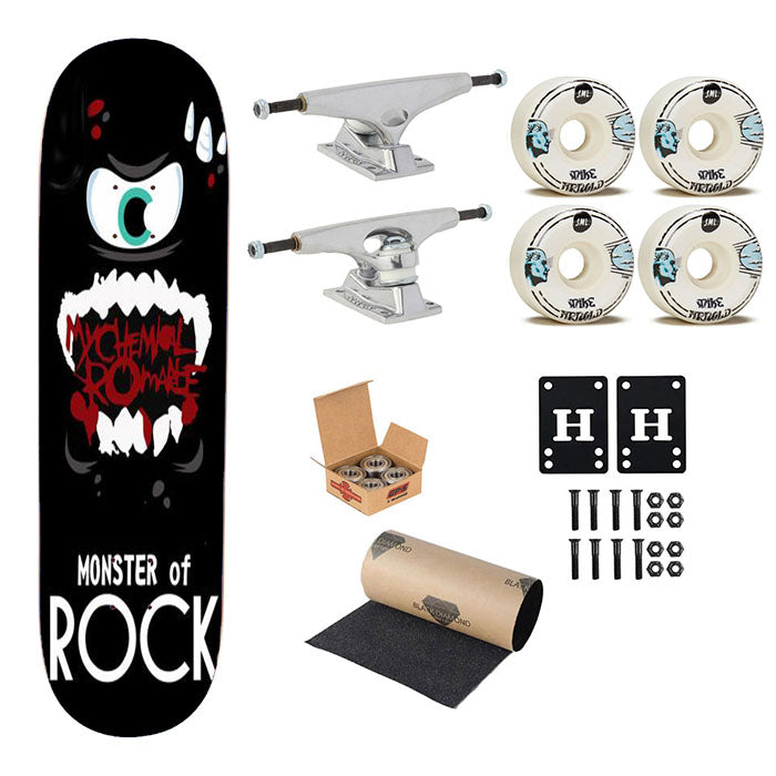 My Chemical Romance Monsters Black Skateboard Complete Board 8.0" X 31.75"