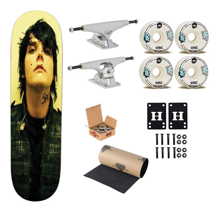 My Chemical Romance Neck Tattoo Skateboard Complete Board 8.0" X 31.75"
