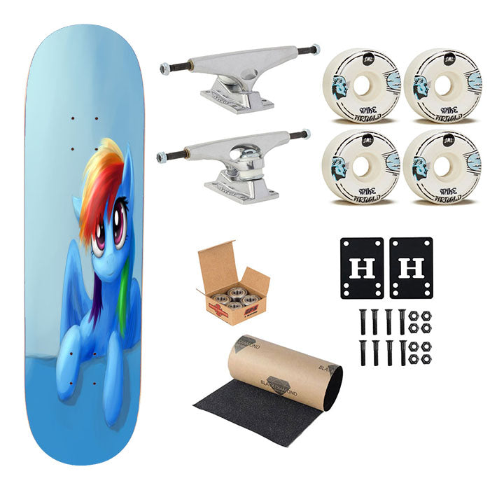 My Little Pony Rainbow New Skateboard Complete Board 8.0" X 31.75"