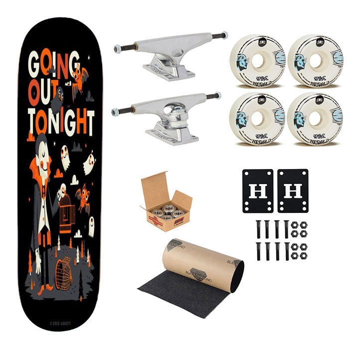 N-531 Halloween Going Out Tonight Skateboard Complete Board 8.0" X 31.75"