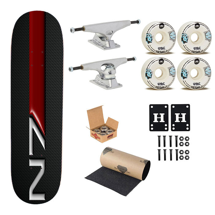 N7 Mass Effect Skateboard Complete Board 8.0" X 31.75"