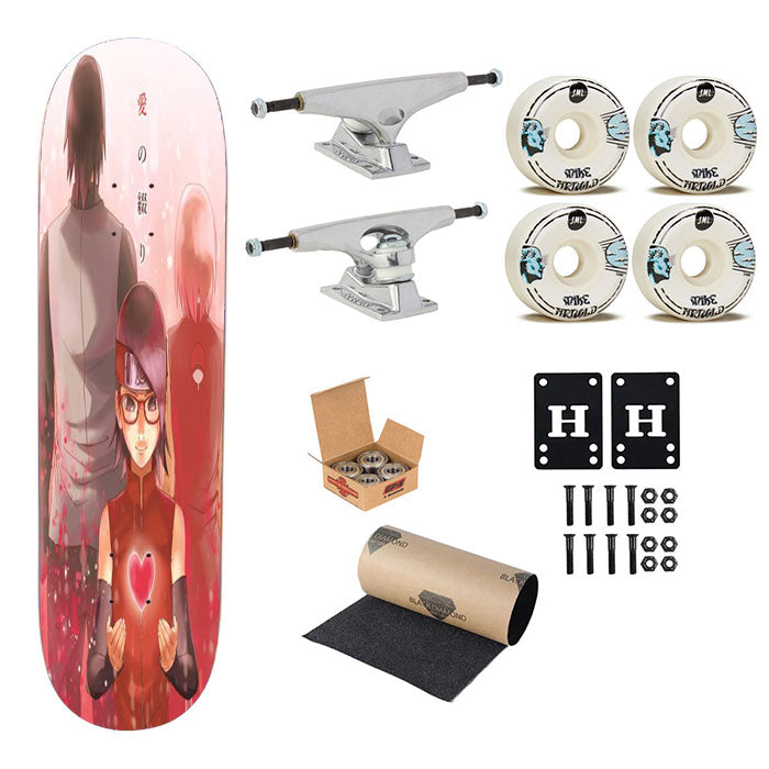 Naruto - Sakura Sarada Sasuke Skateboard Complete Board 8.0" X 31.75"