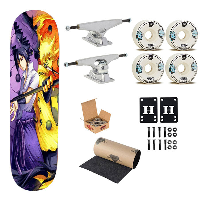 Naruto And Sasuke Skateboard Complete Board 8.0" X 31.75"
