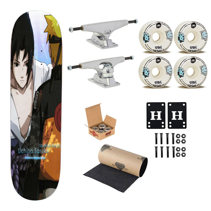 Naruto Cartoon And Sazuke Skateboard Complete Board 8.0" X 31.75"