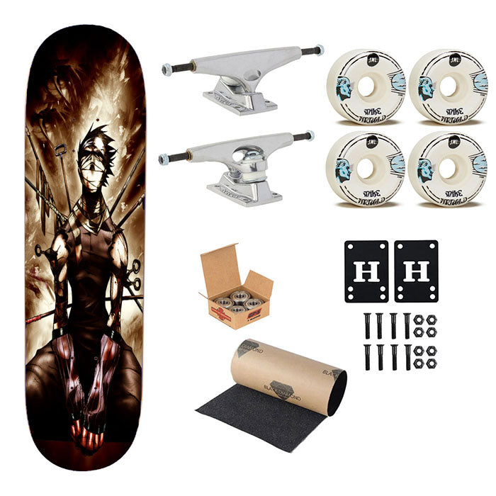 Naruto Cartoon Art Anonym Skateboard Complete Board 8.0" X 31.75"