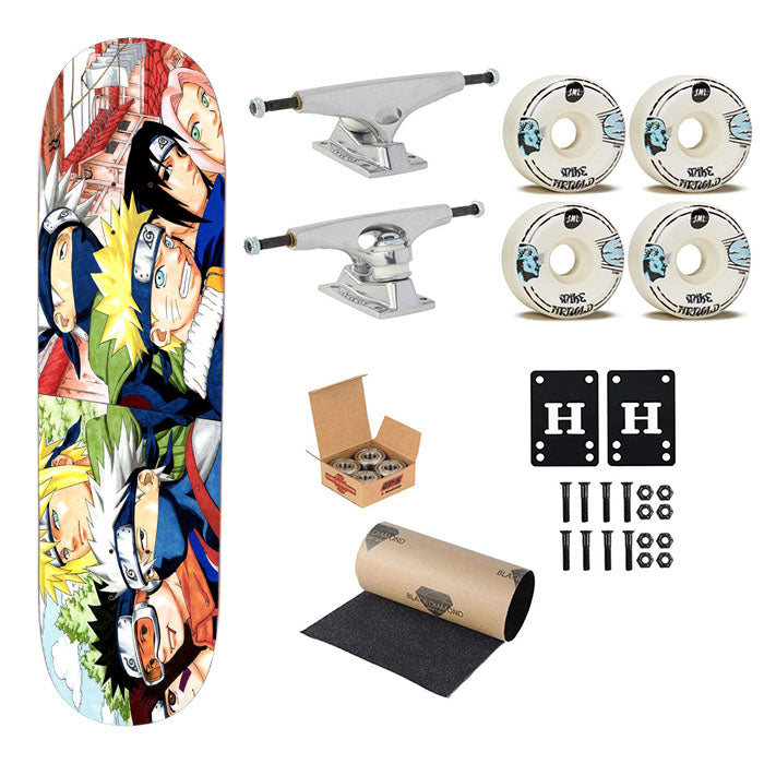 Naruto Cartoon Cover Movies Skateboard Complete Board 8.0" X 31.75"