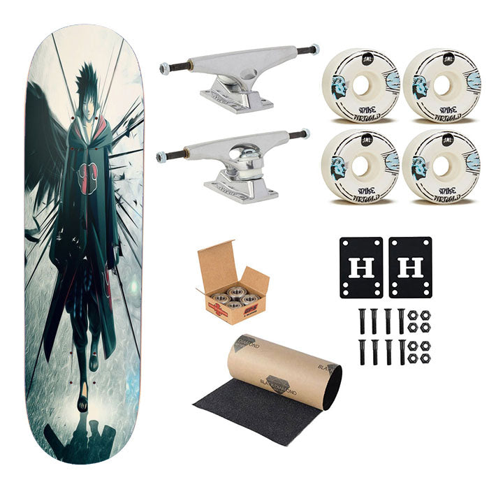Naruto Cartoon Sasuke Fly Skateboard Complete Board 8.0" X 31.75"