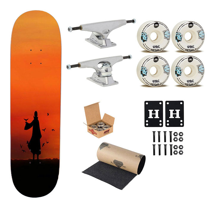 Naruto Itachi Illutions Skateboard Complete Board 8.0" X 31.75"