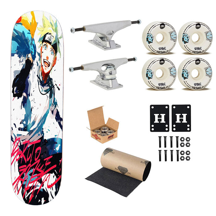 Naruto Splash Paint Skateboard Complete Board 8.0" X 31.75"
