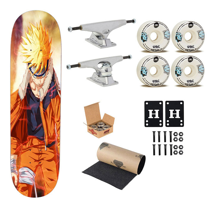 Naruto Uzumaki Get Power Skateboard Complete Board 8.0" X 31.75"