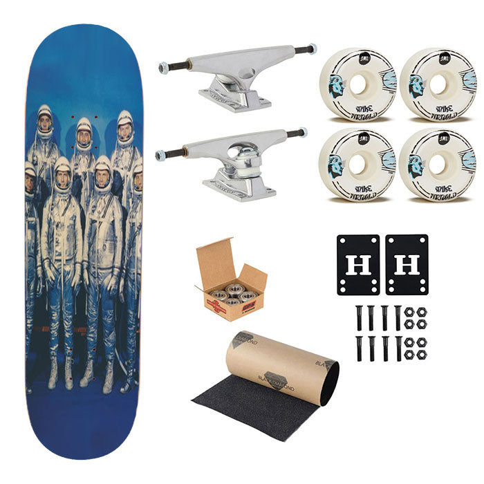 Nasa First Spacesuits Skateboard Complete Board 8.0" X 31.75"