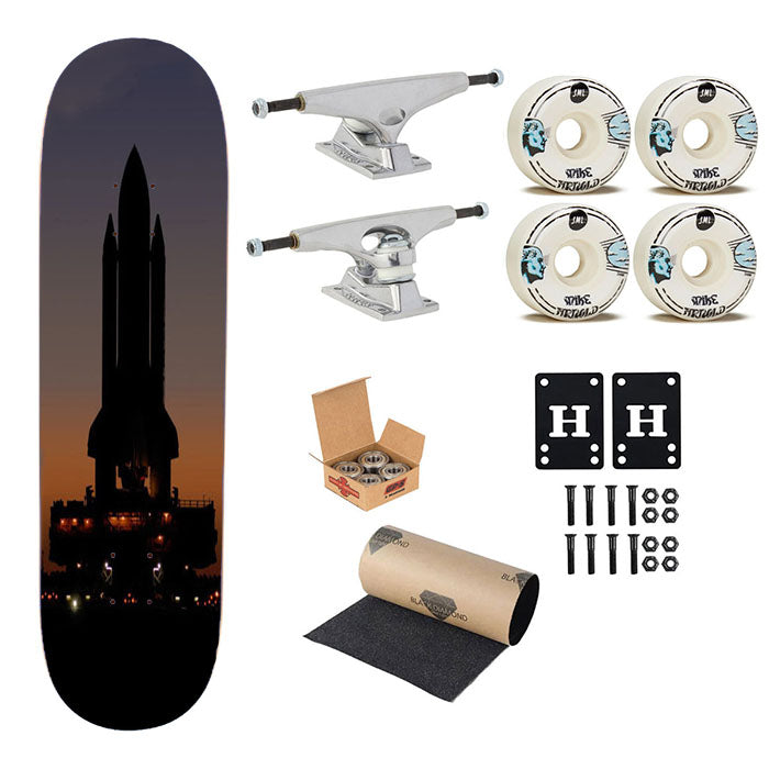 Nasa Shuttle Waiting For Launch Skateboard Complete Board 8.0" X 31.75"