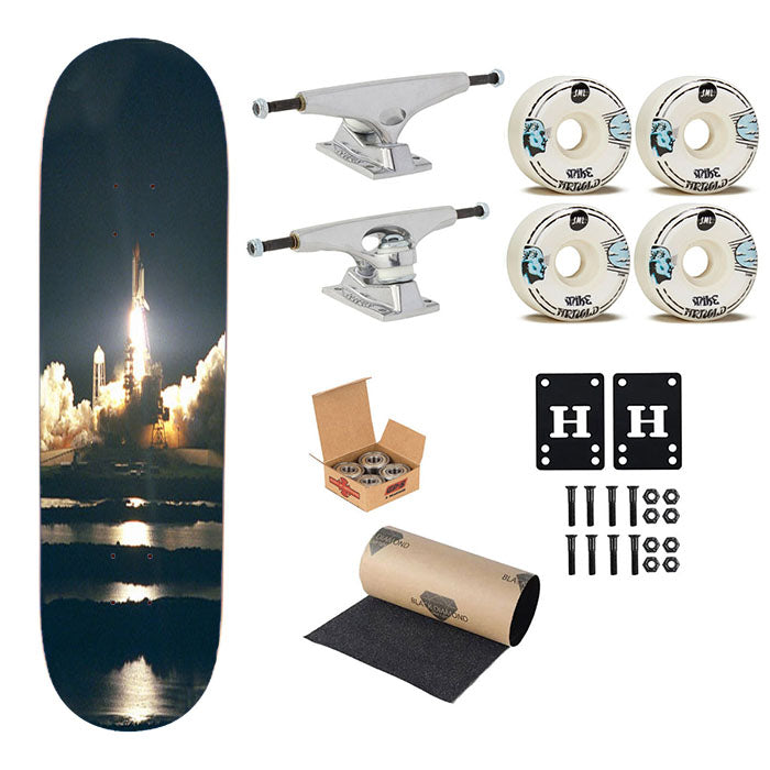 Nasa Space Shuttle Launch Take Off Skateboard Complete Board 8.0" X 31.75"
