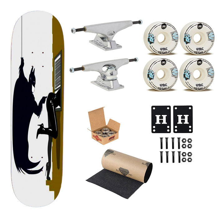 Naughty Batman And Catwoman Skateboard Complete Board 8.0" X 31.75"