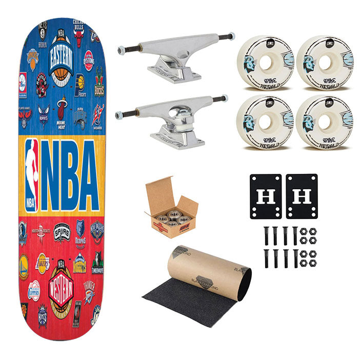Nba National Basketball Association Logos Team Skateboard Complete Board 8.0" X 31.75"