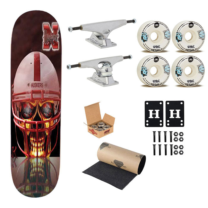 Nebraska Huskers Undead Skateboard Complete Board 8.0" X 31.75"