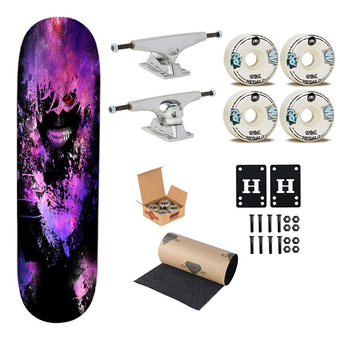 Nebula Galaxy Tokyo Ghoul Skateboard Complete Board 8.0" X 31.75"