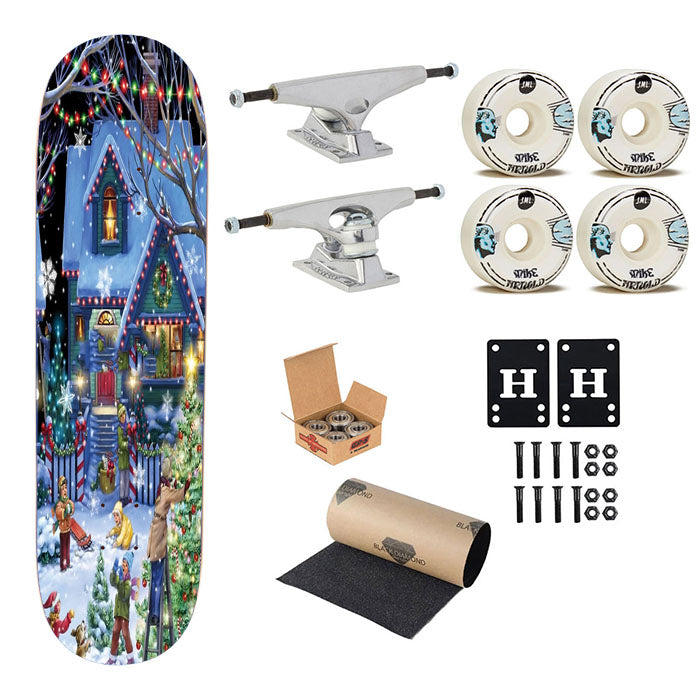 Neighborhood Christmas Decorating Skateboard Complete Board 8.0" X 31.75"