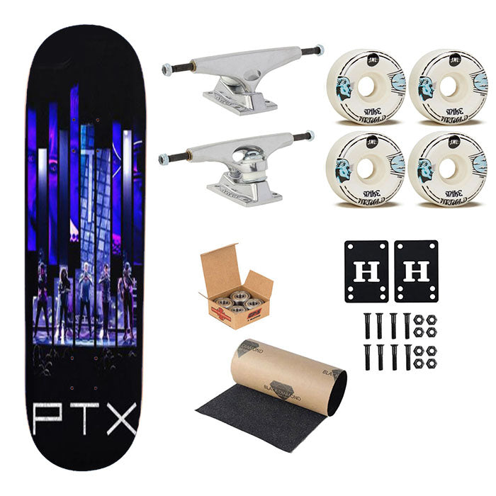 Neon Pentatonix Skateboard Complete Board 8.0" X 31.75"