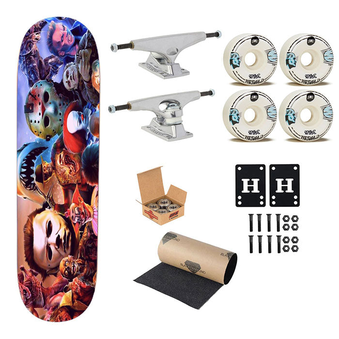 Netflix And Chills 1 Nights Of Halloween Skateboard Complete Board 8.0" X 31.75"