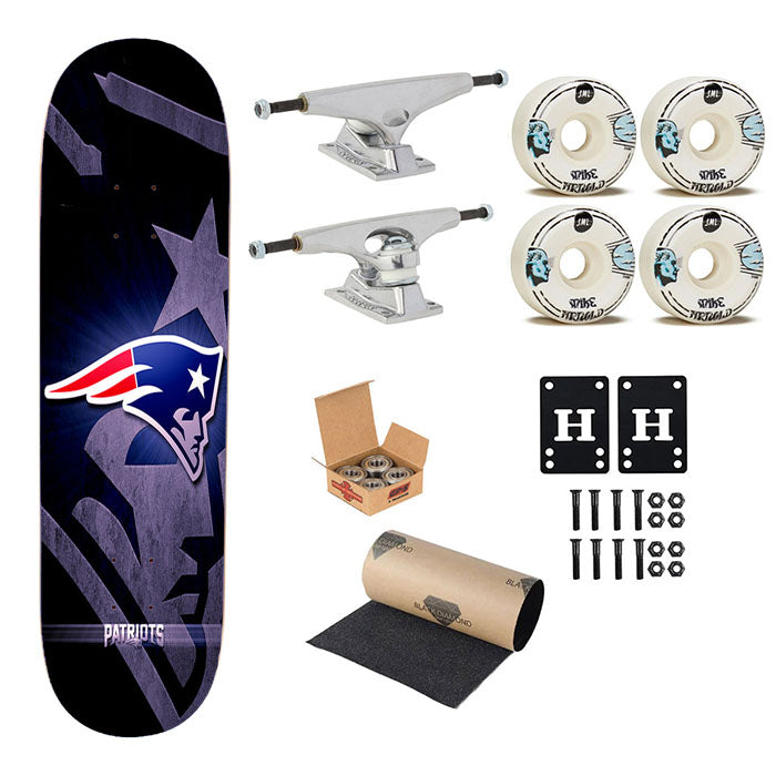 New England Patriots 1 Skateboard Complete Board 8.0" X 31.75"