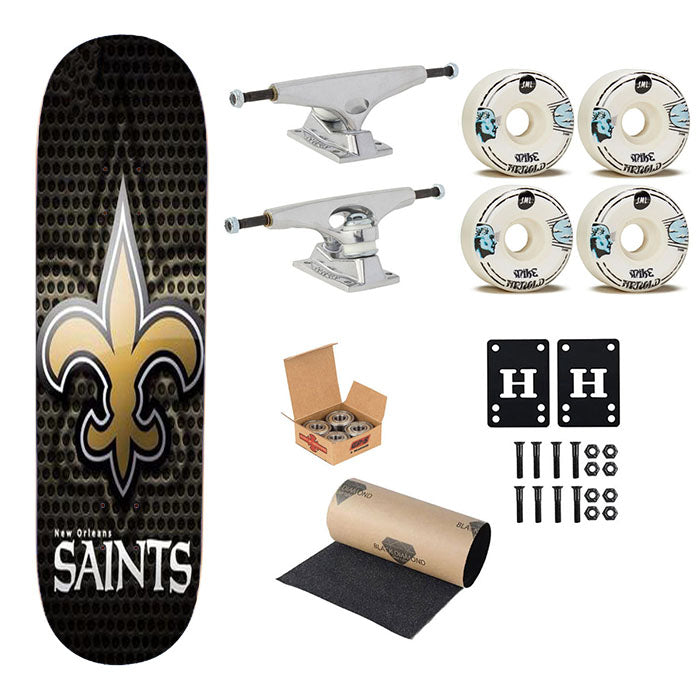 New Orleans Saints Nfl Skateboard Complete Board 8.0" X 31.75"