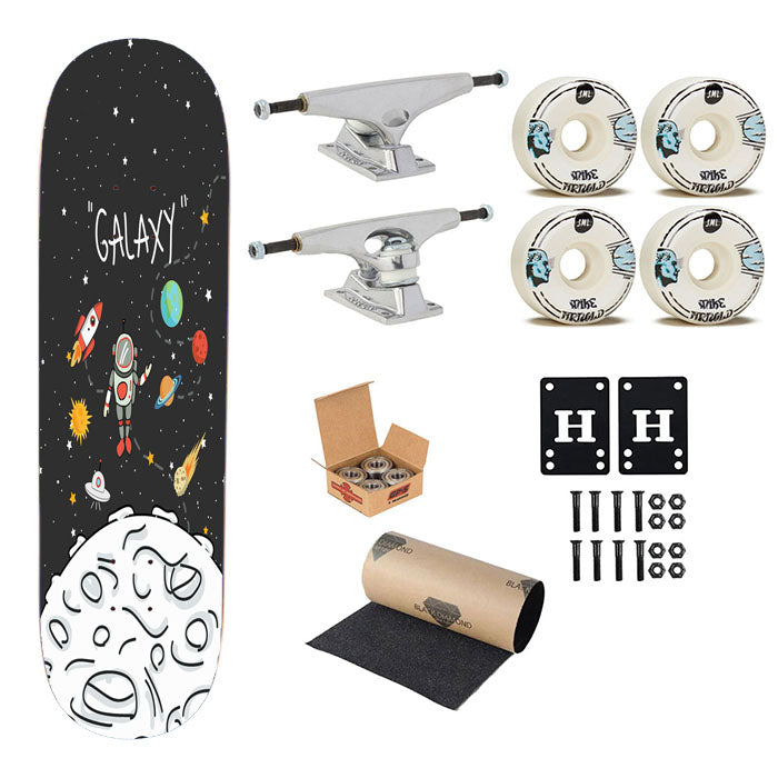 New Sky Space Planet Astronaut Skateboard Complete Board 8.0" X 31.75"