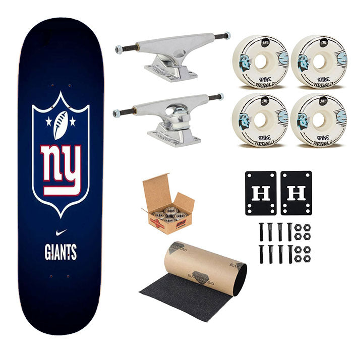 New York Giants Nike Nfl Team Skateboard Complete Board 8.0" X 31.75"