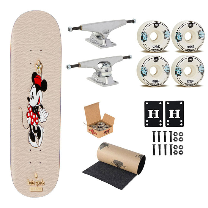 New York Kate Spade X Minnie Mouse Skateboard Complete Board 8.0" X 31.75"