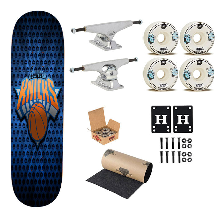 New York Knicks Logo Blue Skateboard Complete Board 8.0" X 31.75"