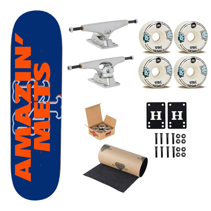 New York Mets Amazing Mets Skateboard Complete Board 8.0" X 31.75"
