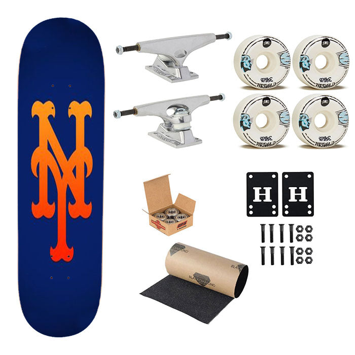 New York Mets Art Skateboard Complete Board 8.0" X 31.75"