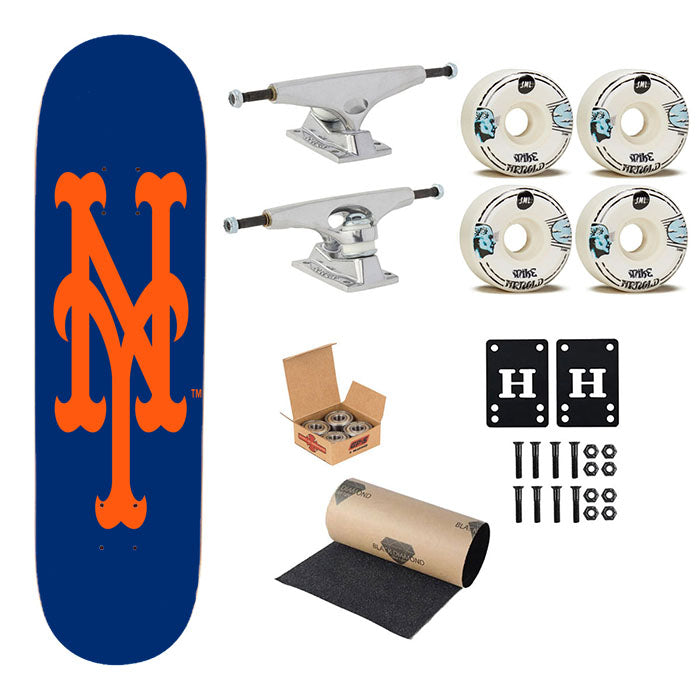 New York Mets Insignia Skateboard Complete Board 8.0" X 31.75"