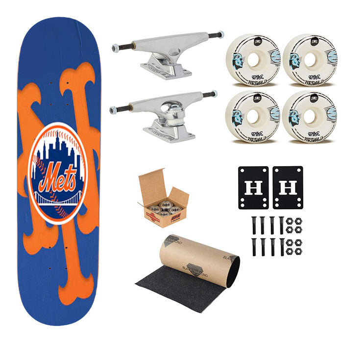New York Mets Logo Baseball 1 Skateboard Complete Board 8.0" X 31.75"