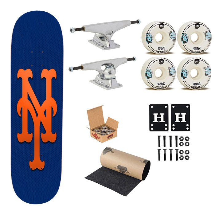 New York Mets Mlb 43 Skateboard Complete Board 8.0" X 31.75"