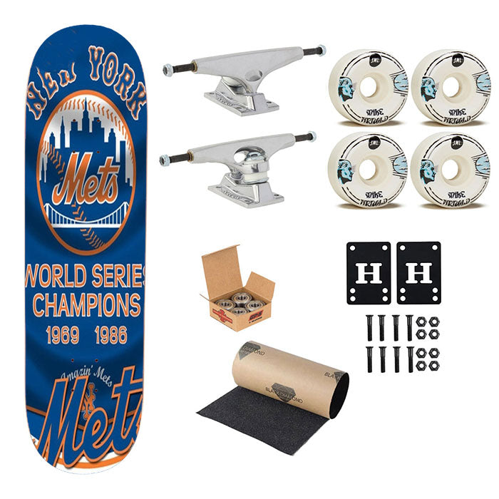 New York Mets World Series Skateboard Complete Board 8.0" X 31.75"
