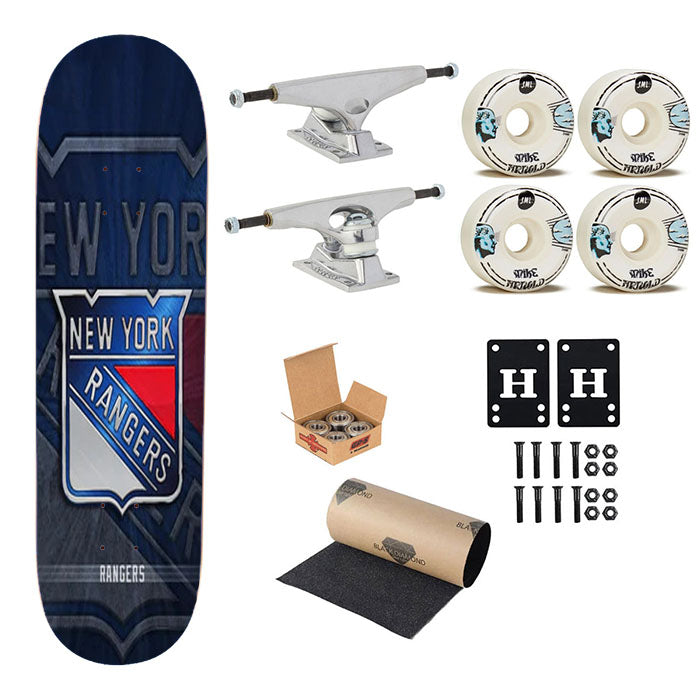 New York Rangers 13 Skateboard Complete Board 8.0" X 31.75"