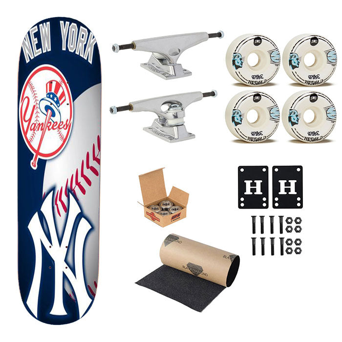 New York Yankees Logo Skateboard Complete Board 8.0" X 31.75"