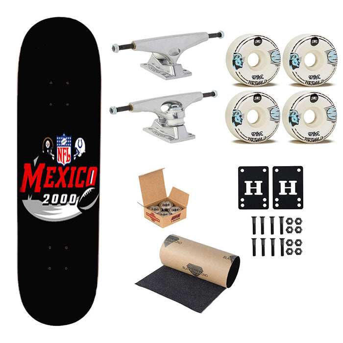 Nfl Mexico 000 Bla Skateboard Complete Board 8.0" X 31.75"