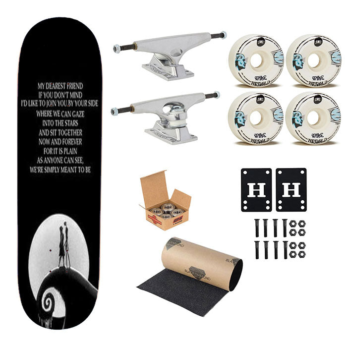 Nightmare Before Christmas Moon Quote Skateboard Complete Board 8.0" X 31.75"